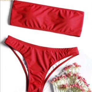 Red and blue zaful bikini